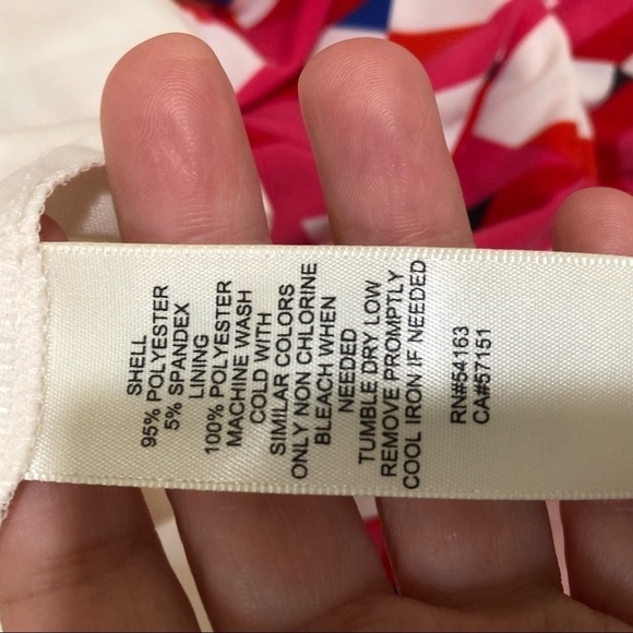 Eliza J Multi-Colored Geometric Patterned Dress Size 14 - Picture 7 of 7